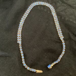 Vintage sweet delicate blue stones necklace.